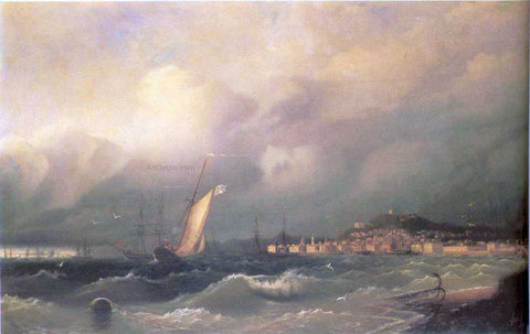  Ivan Constantinovich Aivazovsky View of Feodosiya - Hand Painted Oil Painting
