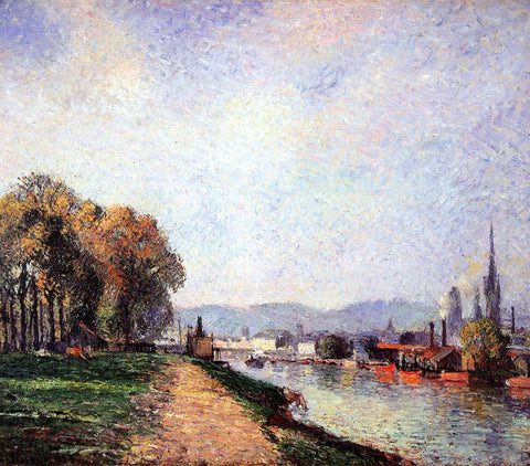  Camille Pissarro View of Rouen (also known as Vours-la-Riene) - Hand Painted Oil Painting