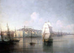  Ivan Constantinovich Aivazovsky View of seaside town - Hand Painted Oil Painting