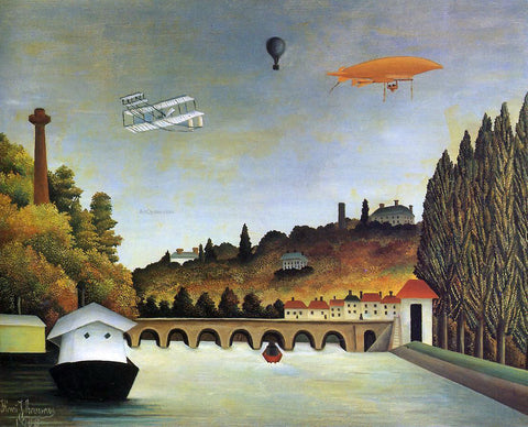  Henri Rousseau View of the Bridge at Sevres - Hand Painted Oil Painting