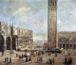  Antonio Stom A View of the Piazza San Marco from the Procuratie Vecchie - Hand Painted Oil Painting