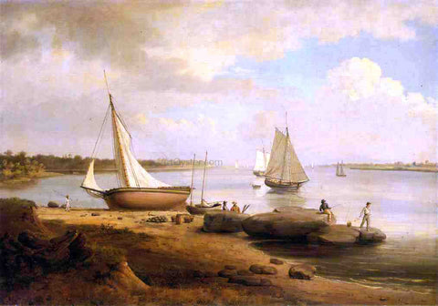  Thomas Birch View on the Delaware - Hand Painted Oil Painting