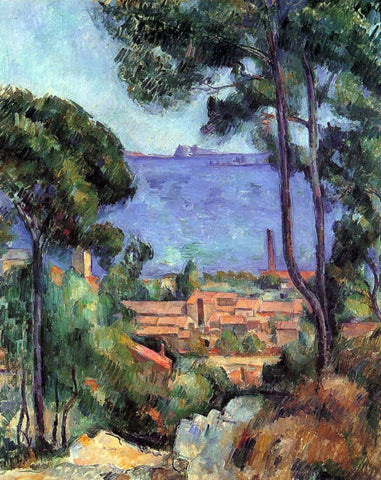  Paul Cezanne View through the Trees - Hand Painted Oil Painting
