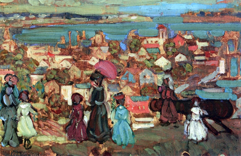  Maurice Prendergast Village by the Sea - Hand Painted Oil Painting