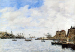  Eugene-Louis Boudin Villefranche, the Harbor - Hand Painted Oil Painting