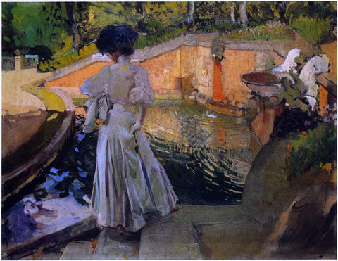  Joaquin Sorolla Y Bastida Watching the Fish - Hand Painted Oil Painting