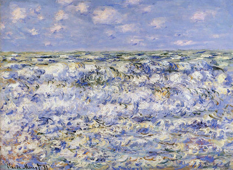  Claude Oscar Monet Waves Breaking - Hand Painted Oil Painting
