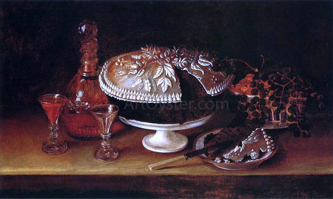  Rubens Peale Wedding Cake, Wine, Almonds, and Raisins - Hand Painted Oil Painting