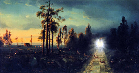  Andrew W Melrose Westward the Star of Empire Takes its Way: Near Council Bluffs, Iowa - Hand Painted Oil Painting