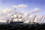  William Bradford Whaleship 'Speedwell of Fairhaven, Outward Bound off Gay Head - Hand Painted Oil Painting