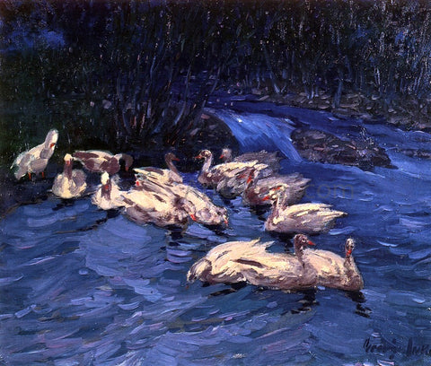 George Luks Wild Geese - Hand Painted Oil Painting