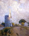 Frederick Childe Hassam A Windmill at Sundown, East Hampton - Hand Painted Oil Painting