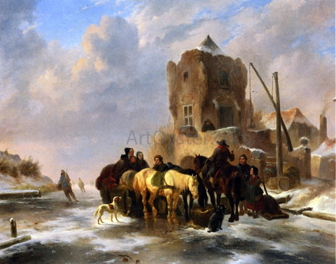  Wouterus Verschuur Winter Scene - Hand Painted Oil Painting