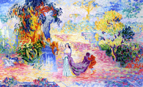  Henri Edmond Cross Woman in a Park - Hand Painted Oil Painting