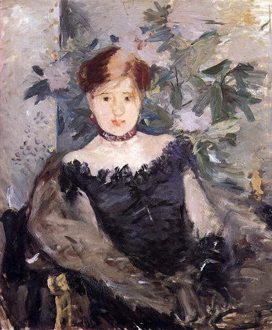  Berthe Morisot Woman in Black - Hand Painted Oil Painting