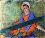  Edgar Degas Woman Seated on a Bench - Hand Painted Oil Painting