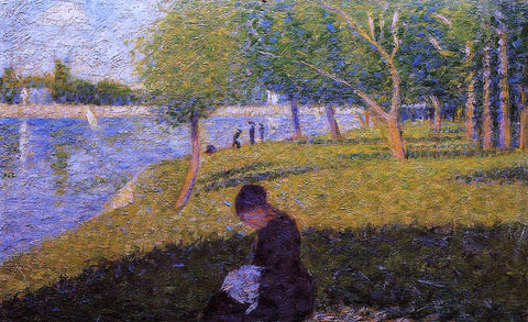  Georges Seurat Woman Sewing - Hand Painted Oil Painting