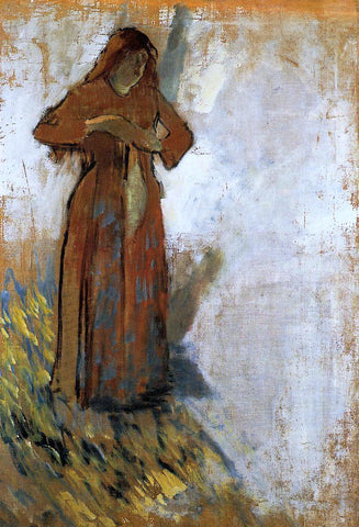  Edgar Degas Woman with Loose Red Hair - Hand Painted Oil Painting