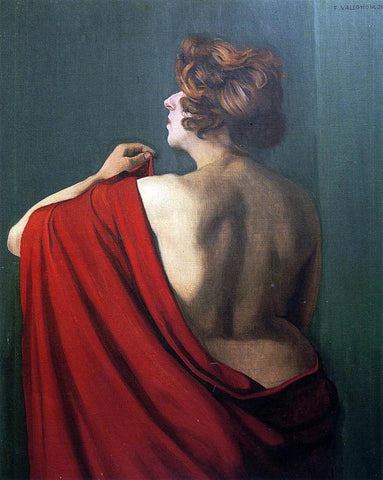  Felix Vallotton Woman with Red Shawl - Hand Painted Oil Painting