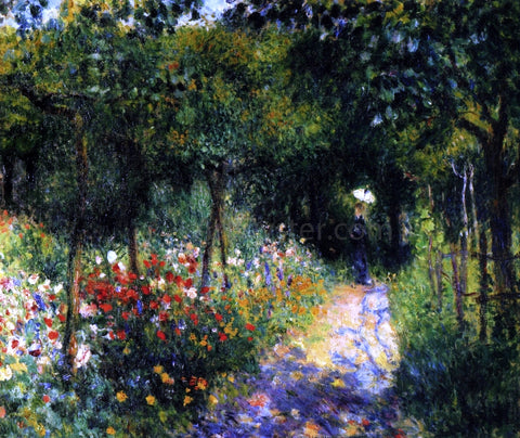  Pierre Auguste Renoir A Women in a Garden - Hand Painted Oil Painting