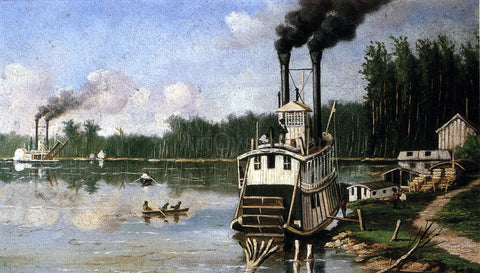  William Aiken Walker Wooding up on the Bayou - Hand Painted Oil Painting