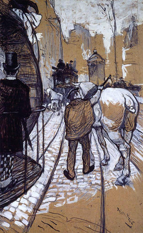  Henri De Toulouse-Lautrec Workers for the Bus Company - Hand Painted Oil Painting