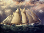  James E Buttersworth Yacht 'Alice' Rounding the Buoy - Hand Painted Oil Painting