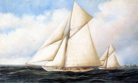 Antonio Jacobsen Yacht Race - Hand Painted Oil Painting