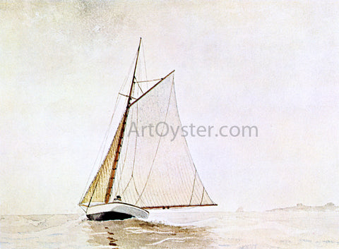  Winslow Homer Yachting, off Cloucester - Hand Painted Oil Painting