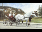  Karl Buchta Young Boys In A Horse-drawn Carriage - Hand Painted Oil Painting