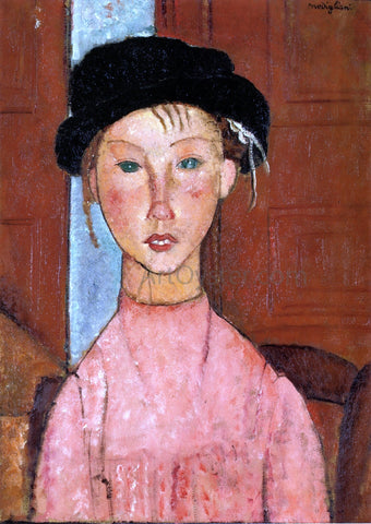  Amedeo Modigliani Young Girl in Beret - Hand Painted Oil Painting