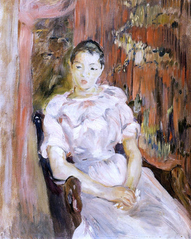  Berthe Morisot Young Girl Resting - Hand Painted Oil Painting