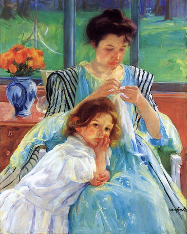  Mary Cassatt Young Mother - Hand Painted Oil Painting