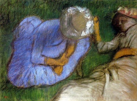  Edgar Degas Young Women Resting in a Field - Hand Painted Oil Painting